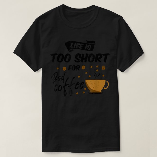 Camiseta Cafetera Para Hombres Para Cafetería Addict Y Bari (Diseño del anverso)