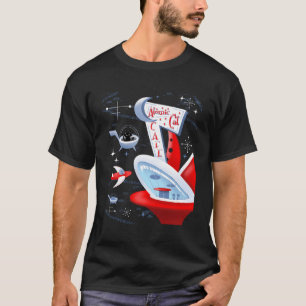 Camiseta Cafetería atómica Futurista Spaceport Mid Century