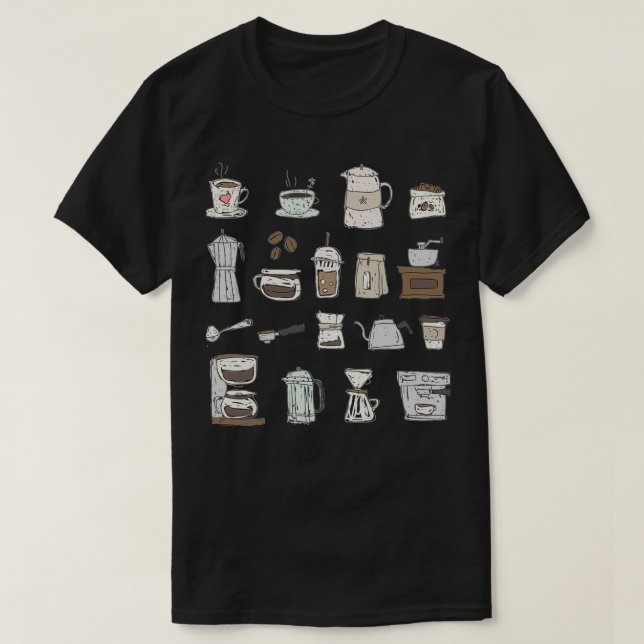 Camiseta Cafetería Cute Shop Art Barista 2 (Diseño del anverso)