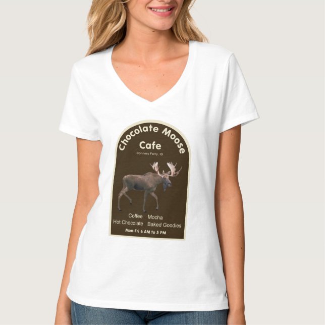 Camiseta Cafetería de chocolate Moose (Anverso)