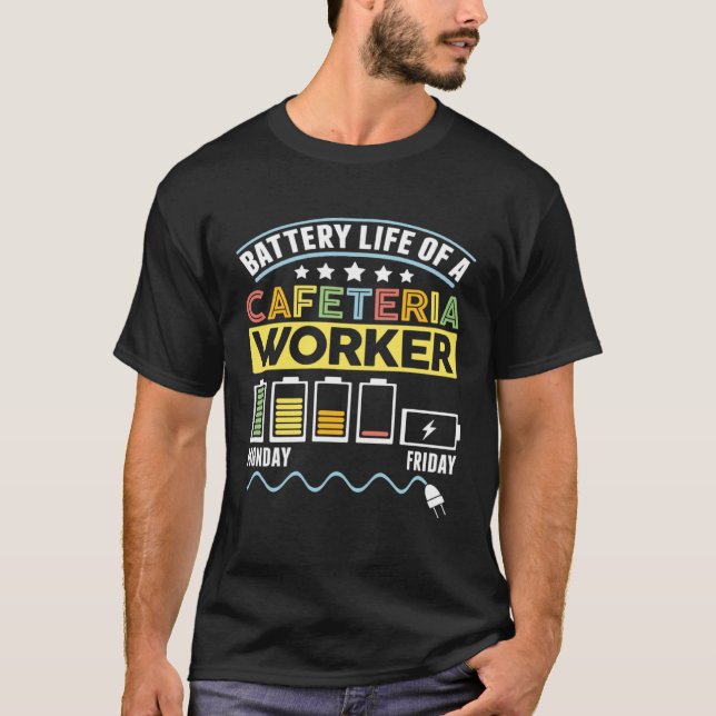 Camiseta Cafetería de la Vida de la Batería Almuerzo Dama E (Anverso)