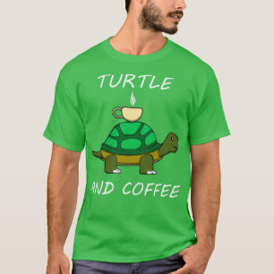 Camiseta Cafetería de tortuga y café con tortuga suave