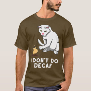Camiseta Cafetería Decaf Coffee Cat Caffeine Design Para Ca