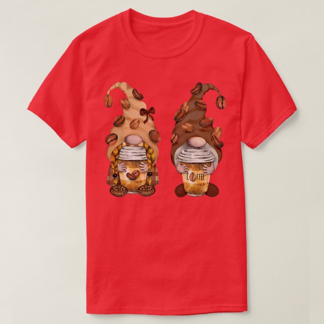 Camiseta Cafetería divertida de Gnomes Coffee Hombres Premi (Diseño del anverso)