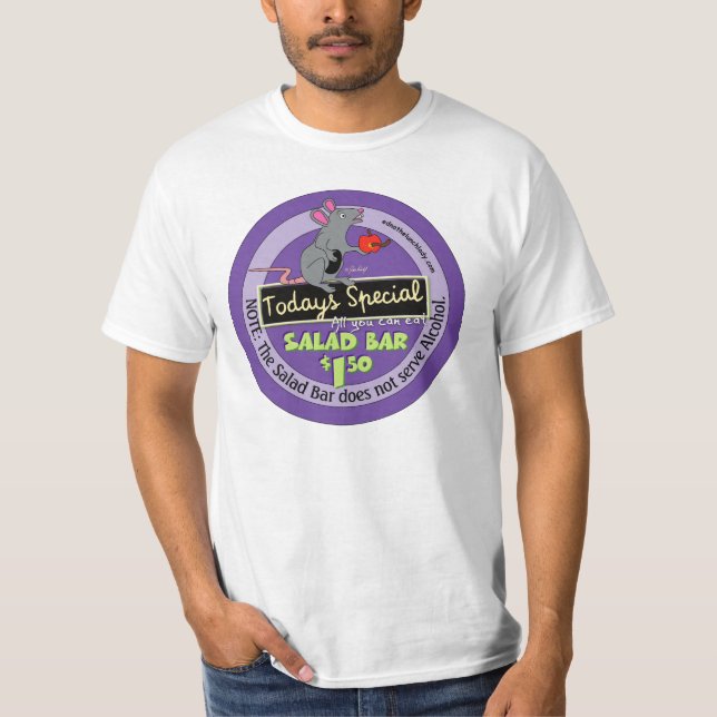 Camiseta Cafetería - El bar de ensaladas no sirve alcohol (Anverso)