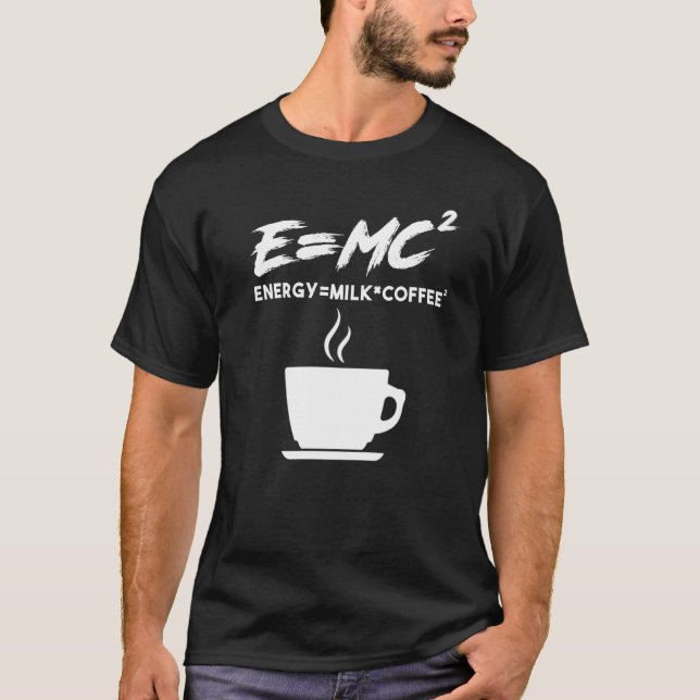 Camiseta Cafetería Emc2 Energy Milk Coffee (Anverso)