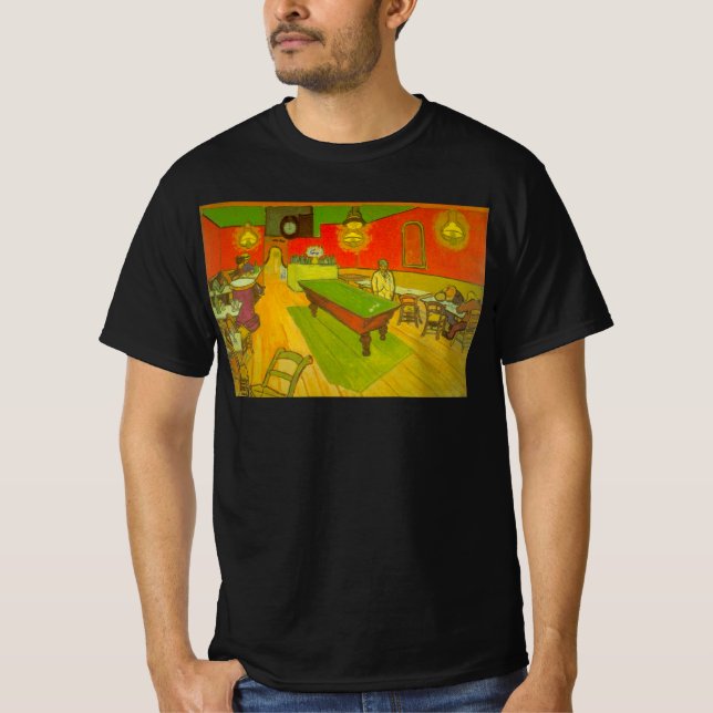 Camiseta Cafetería nocturna de Vincent van Gogh (Anverso)