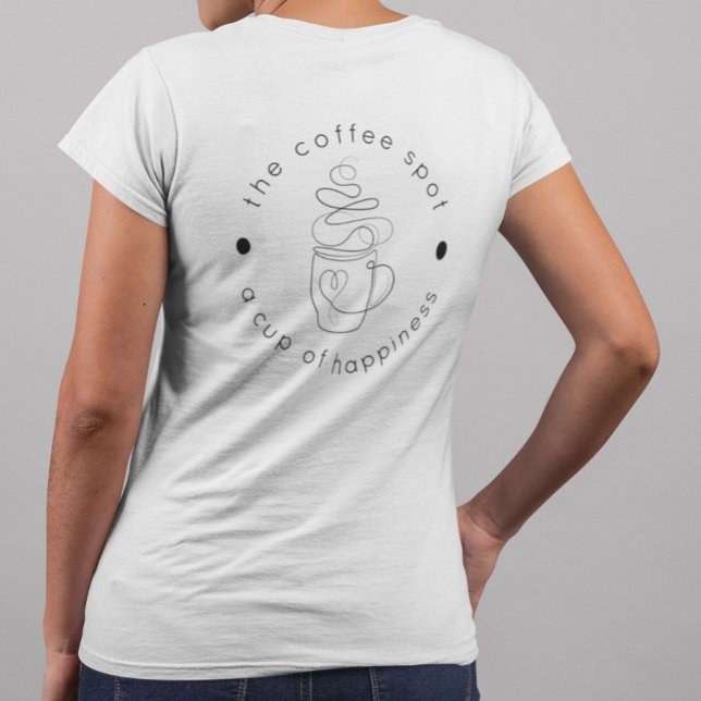 Camiseta Cafetería personalizado Añadir su logotipo Minimal (Subido por el creador)