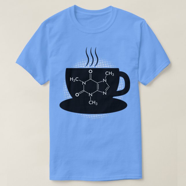 Camiseta Cafetería química Molécula 2 (Diseño del anverso)