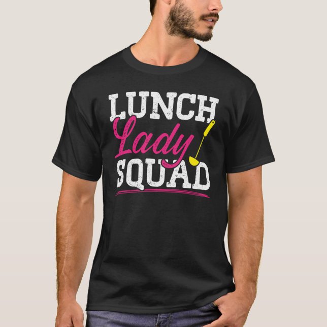Camiseta Cafeteria Trabajadora Cena Lady Cook Lunch Lady Sq (Anverso)