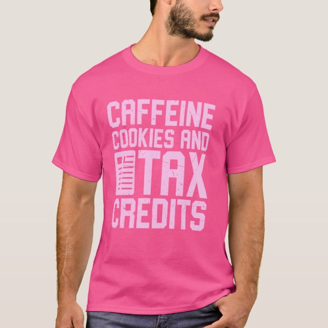 Camiseta Cafetería y temporada de impuestos de créditos fis (Anverso)