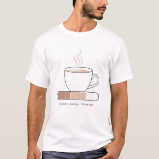 Camiseta Caffeine Loading -Minimalist Funny Coffee Line Art