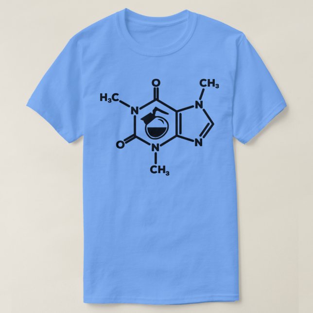 Camiseta Caffeine Molécula Café Pot Lovers Fórmula Funny (Diseño del anverso)