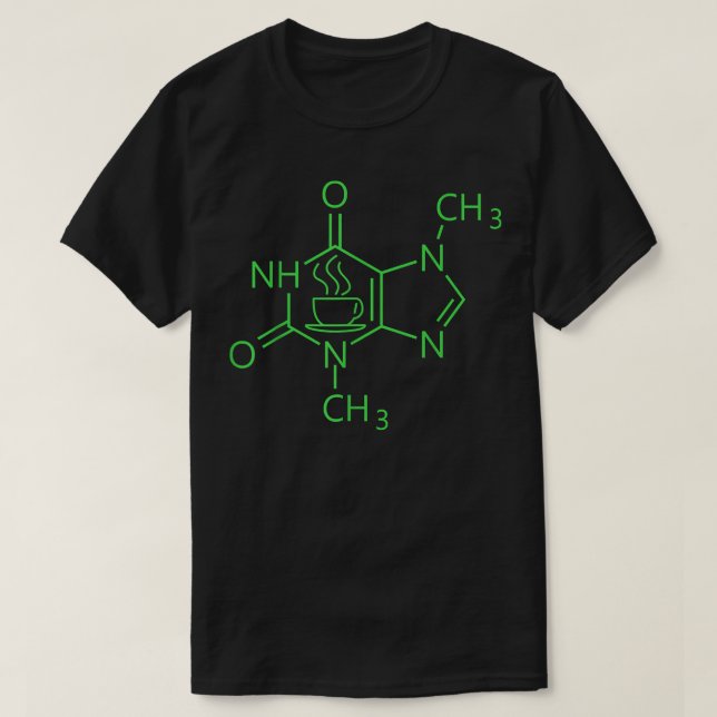 Camiseta Caffeine Molécula Química amante del café Química  (Diseño del anverso)