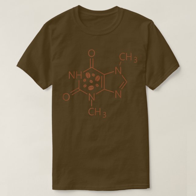 Camiseta Caffeine Molécula Química amante del café Química  (Diseño del anverso)