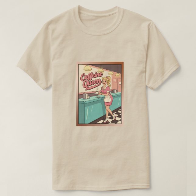 Camiseta Caffeine Queen (Diseño del anverso)