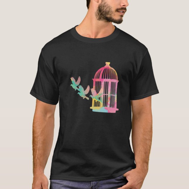 Camiseta Cage de color de agua suave (Anverso)
