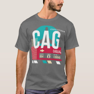 Camiseta Cagliari Italia CAG Código del aeropuerto Etiqueta