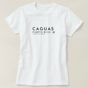 Camiseta Caguas Puerto Rico Coordinates Tee