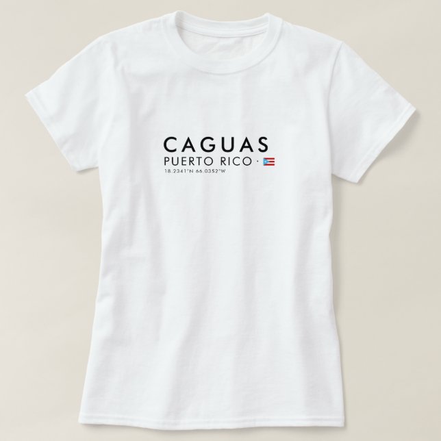 Camiseta Caguas Puerto Rico | Coordinates Tee (Diseño del anverso)