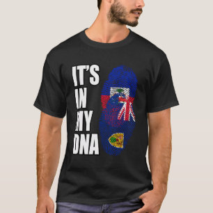 Camiseta Caicos Turcas Y Bandera De Adn Del Patrimonio Mezc