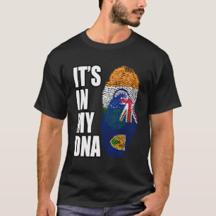 Camiseta Caicos Turcos Y Bandera De Adn Del Patrimonio Mezc