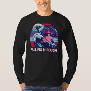 Camiseta Caída A Través De La Estética De Vaporwave Japones