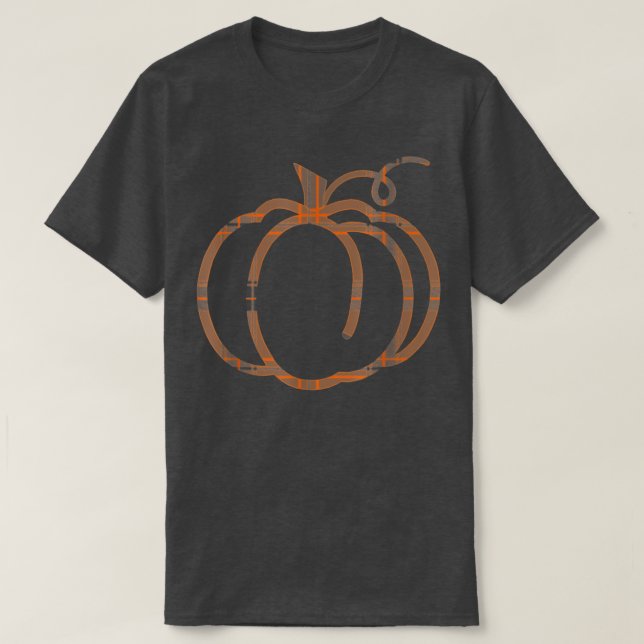 Camiseta Caída Calabaza Cute Acción de Gracias Plai de Búfa (Diseño del anverso)