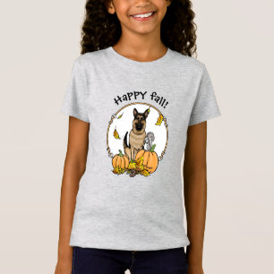 Camiseta Caída Carne de cerdo alemán (moreno negro) Calabaz