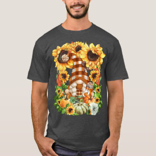 Camiseta Caída Cuta Abuela Gnome Para Mujeres Con Otoño