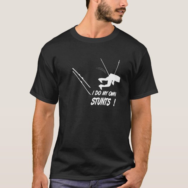 Camiseta caída de esquí accidente dice deportes de invierno (Anverso)