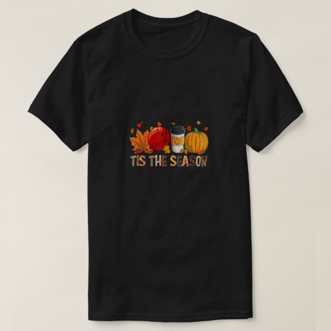 Camiseta Caída de Halloween en la bolera de leopard de temp (Diseño del anverso)