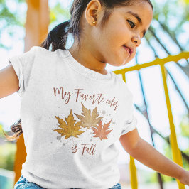 Camiseta Caída de la acuarela simple hojas de follaje otoña