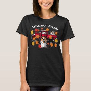 Camiseta Caída de la hoja de arce de Hamster en el otoño de
