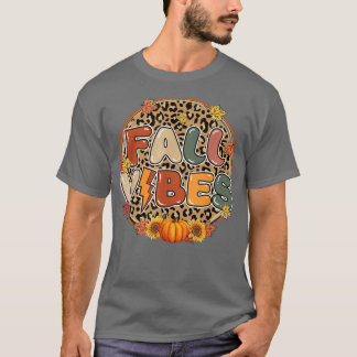 Camiseta Caída de la impresión de leopardo del otoño de la 