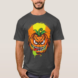 Camiseta Caída de la Ropa de Calabaza del Mal Otoño