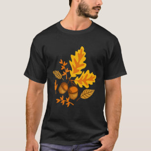 Camiseta Caída de las hojas de otoño y los maíz en las muje