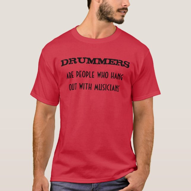 Camiseta Caída de los baterías con los músicos (Anverso)