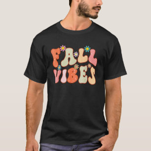 Camiseta Caída de Vibes Retro Vintage Temporada Otoño Graci