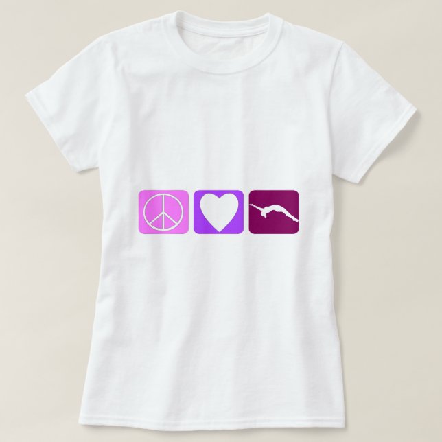Camiseta Caída del amor de la paz (Diseño del anverso)
