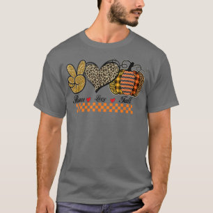 CAMISETA CAÍDA DEL AMOR DE LA PAZ, PARCHE DE PUMPKIN CUTIDO