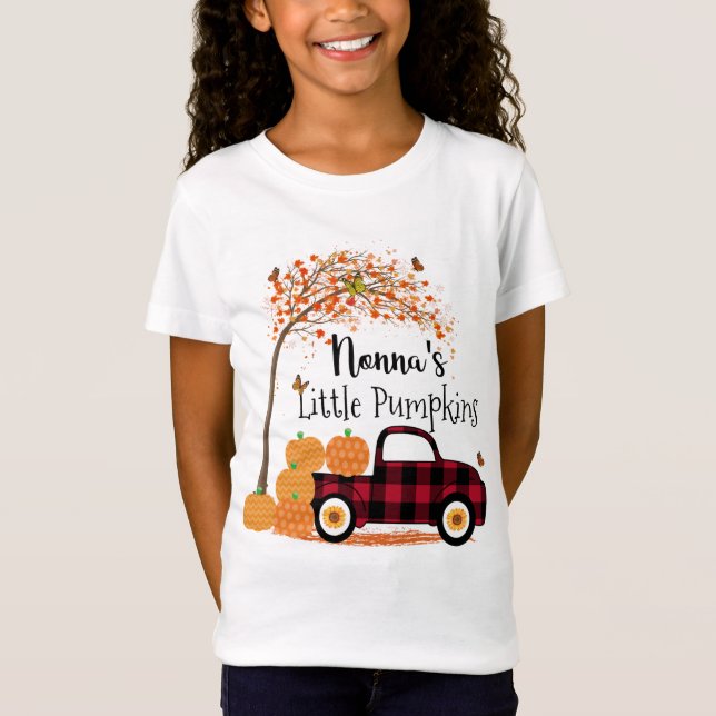 Camiseta Caída del Camión Rojo de las calabazas de Nonna (Anverso)