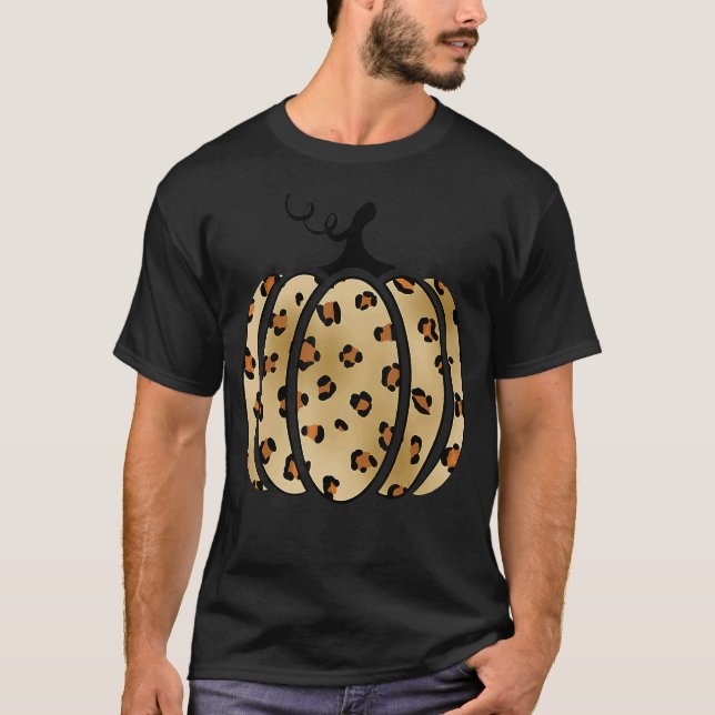 Camiseta Caída del Día de Acción de Gracias del leopardo de (Anverso)