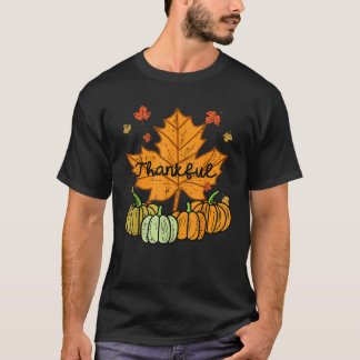 Camiseta Caída del Día de Acción de Gracias en Calabaza de 