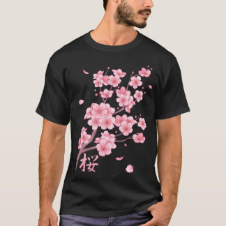 Camiseta Caída del florecimiento de cerezo Sakura