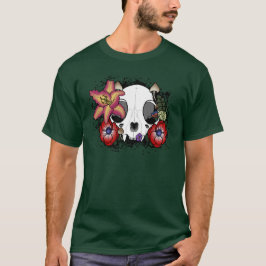 Camiseta Caída del gato en la ruina y el florecimiento