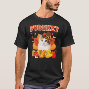 Camiseta Caída del Hanksinterding del gato Urkey American C