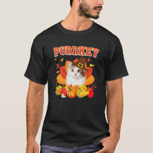 Camiseta Caída del Hanksinterding del gato Urkey American C