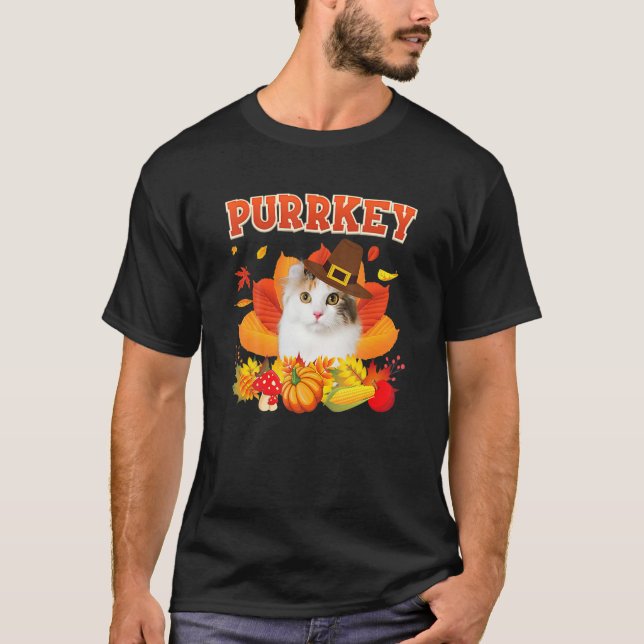 Camiseta Caída del Hanksinterding del gato Urkey American C (Anverso)