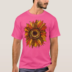 Camiseta Caída del Leopardo Retro Vibes otoño Thanksgi